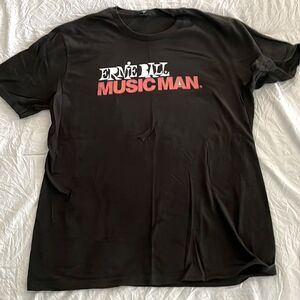 Ernie Ball Music Man Guitar Brand Tee Musician Instrument Logo Shirt Size S